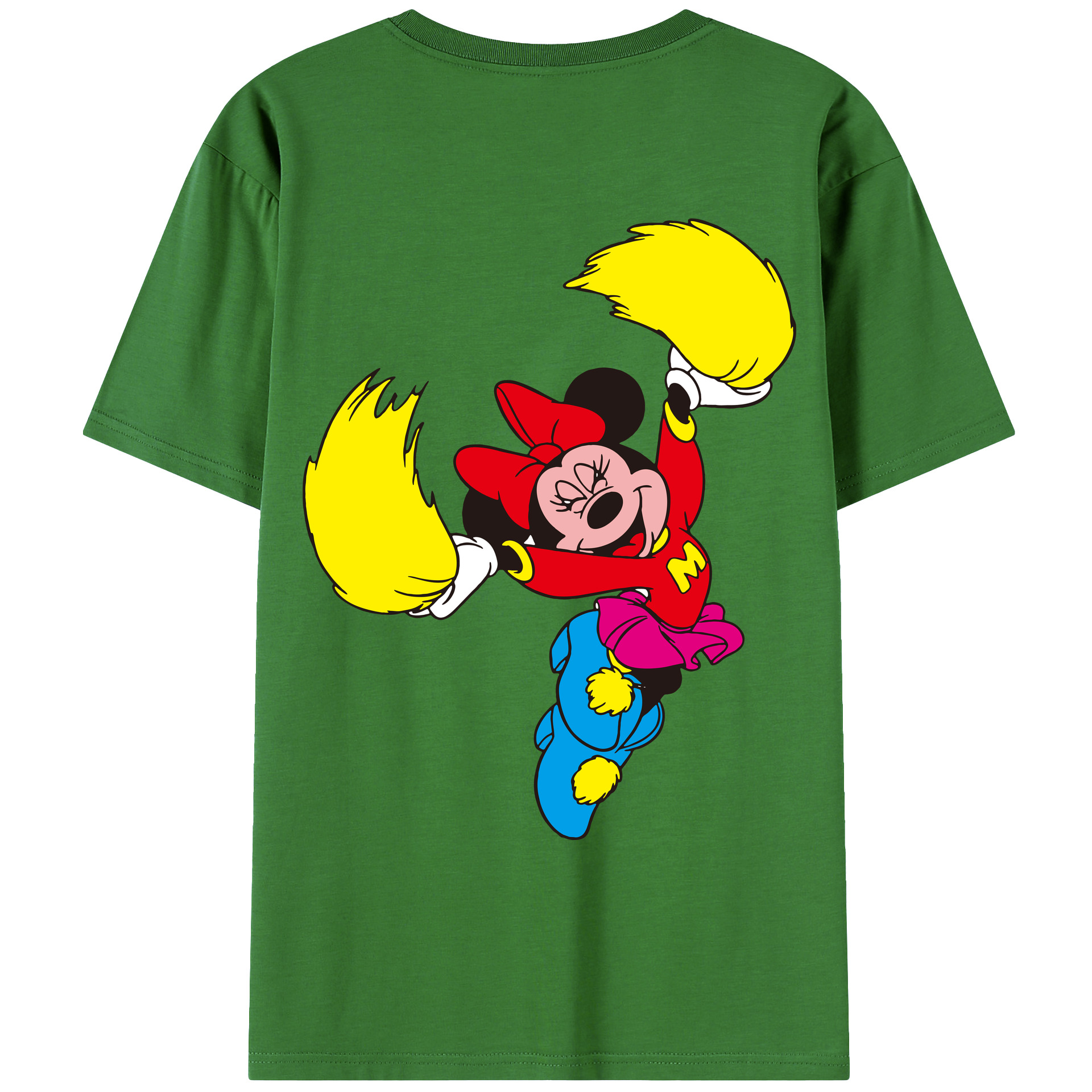 （画像用） ミッキーマウス Mickey Mouse レディース半袖Tシャツ(バックプリント)